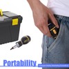 FyMosem 9-in-1 Ratchet Multi Screwdriver, Stubby Ratcheting Screwdriver Mini Multi-Bit