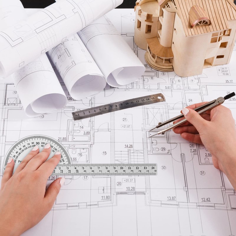 Protractor with Ruler, Goniometer Ruler, Stainless Steel Protractor, Protractor Angle