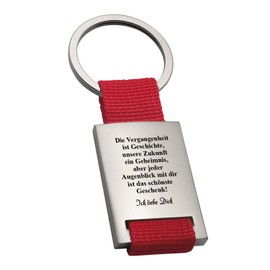 Geschenke 24 Key Rings, Past Saying: Engraved Romantic Slogan Keyring, Customisable