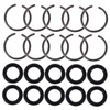 Operitacx 24 Sets Impact Retainer Ring Clip Kit for Pneumatic