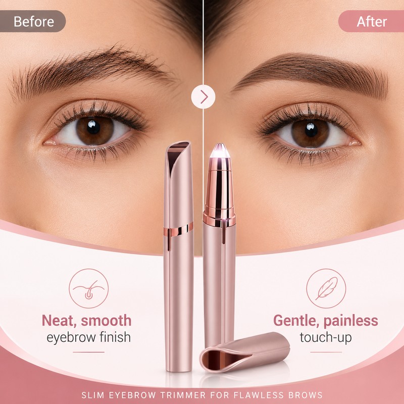 Electric Eyebrow Trimmer for Facial Hair Removal – USB Rechargeable
