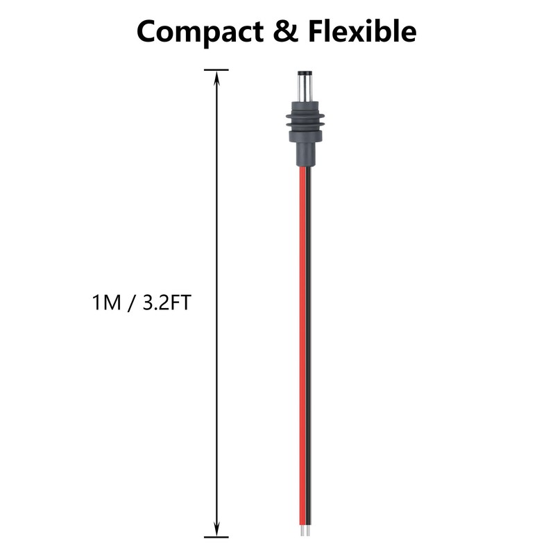 CERRXIAN DC5521 Power Pigtails Cable for Starlink Mini, 14AWG DC