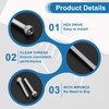 PATIKIL 10 Pcs M5 x 80mm Hex Socket Head Cap
