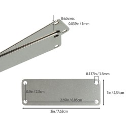 304 Stainless Steel Engraving Blank Rectangle Stamping Blanks with 4 Holes, 1" x 3", Pack of 25