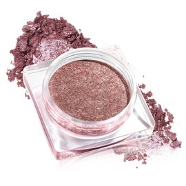 Single Shimmer Cream Eyeshadow, Rose Metallic Highly Pigmented Monochrome Eyeshadow Palette, Blendable Sparkly Eye Glitter Waterproof Natural Mini Eyeshadow Brightener Highlighter for 24 hours makeup