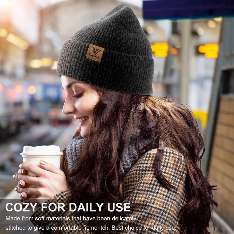Vgogfly Beanie Men Slouchy Knit Skull Cap Warm Stocking Hats