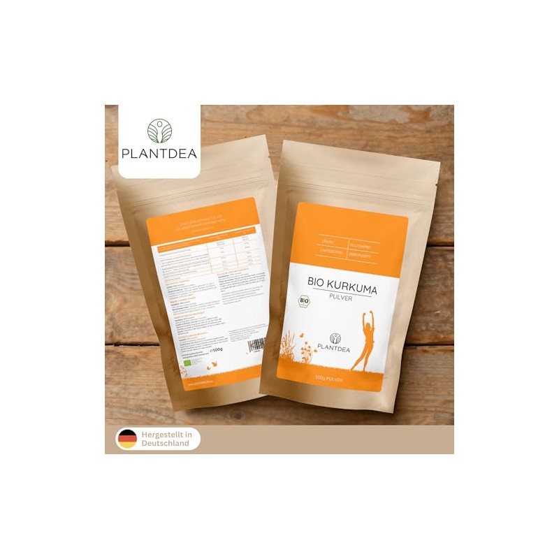 PlantDEA, Organic Turmeric Powder (500 g), 100% Organic Turmeric Powder,