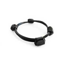 African Elephant Knot Bracelet - 4 Knot BLACK Color Metal V1 made in Zimbabwe