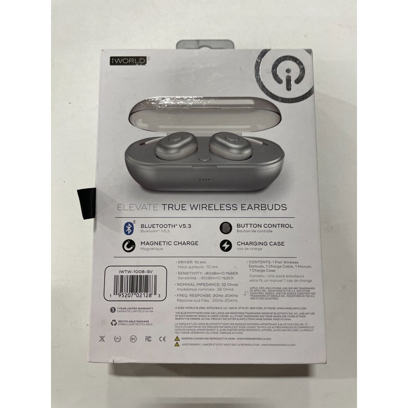 iWorld Elevate True Wireless Earbuds