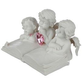 Puckator Peace of Heaven Children of the Heart Cherub Figurine - Romantic Modern Love Wedding Gift Gifts For Girlfriend Fairy Grave Ornaments Figurine - Valentines Day Gifts For Her Him - Home Decor