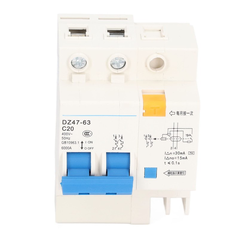 DC Miniature Circuit Breaker, 2 Pole 20 Amp 400V DZ47LE-63