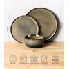 TheTerra Ceramic Dinnerware Sets for 4, 12 Pieces Handmade Reactive