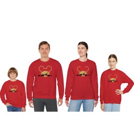 Natural Underwear Safari Animal Kingdom Ears Family Matching Sweatshirt Toddler Girl Red 2 Years