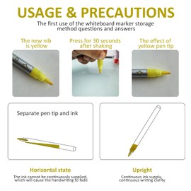 MAKUANG Yellow Dry Erase Markers Pens,Yellow Chalk Markers for Chalkboards, Signs, Windows, Blackboard,Glass,Reversible Dual-Tip Design Glass Blackboard Pens(Yellow, 10 Pack)