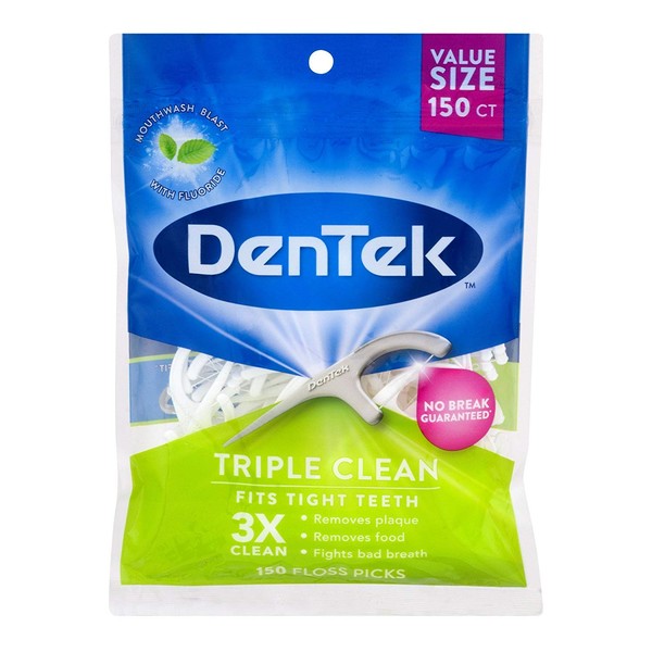 DenTek Floss Pick (Triple Clean - 150ct) by DenTek