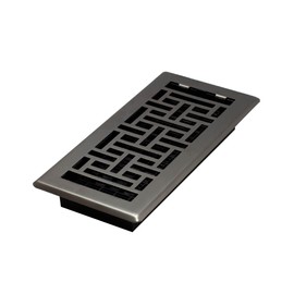 Decor Grates (4-Pack) AJH410-GM Oriental Floor Register, 4x10 Inches, Gun Metal Finish