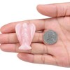 CrystalTears Natural Rose Quartz Crystal Pocket Guardian Angel, 1.5" Reiki