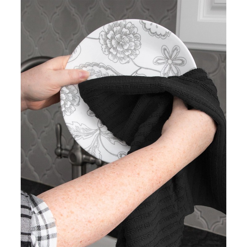 RITZ Royale Solid Kitchen Towels (2-pack) - Black