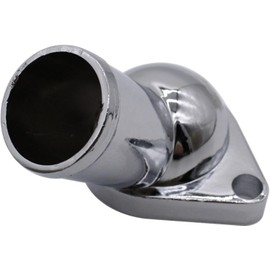 1 SET SHLPDFM chrome Steel Chevy Water Neck 45° Polished aluminum Water Neck Thermostat Housing Fits for Chevy V8 5.7L 350 454 Small Big Block