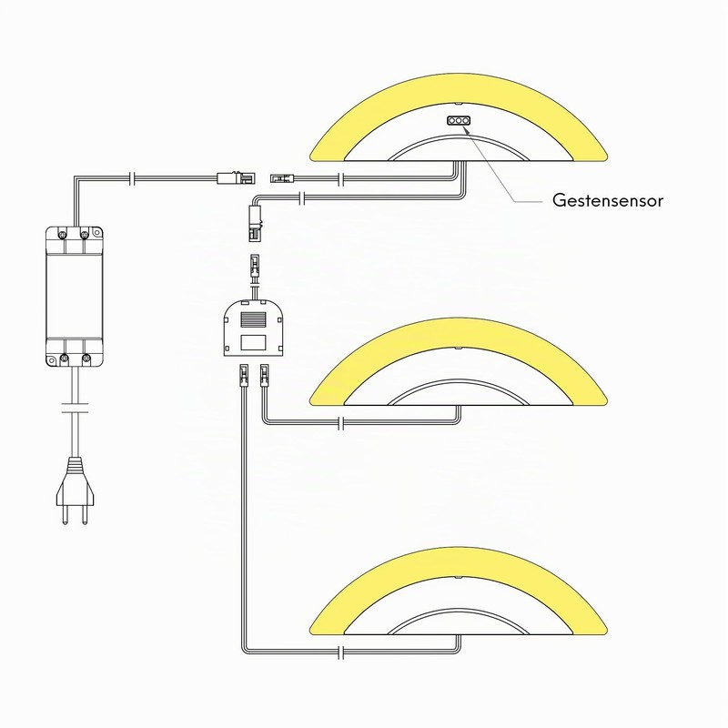 LED Kitchen Light Sensor Set Under-Unit Light Kitchen Lamp Under-Unit