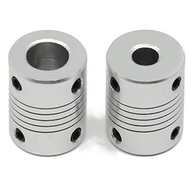 ReliaBot 2PCs Flexible Couplings 6.35mm to 10mm for NEMA 23 Shaft and T10 Lead Screw for RepRap 3D Printer or CNC Machine