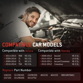 HYR Automotive Air Conditioning Compressor AC Compressor with Clutch Compatible with Honda Accord 2008-2012 2014, Accord Crosstour, Crosstour & Acura TL, TSX, RDX, 6 grooves, Replace#38810R70A01