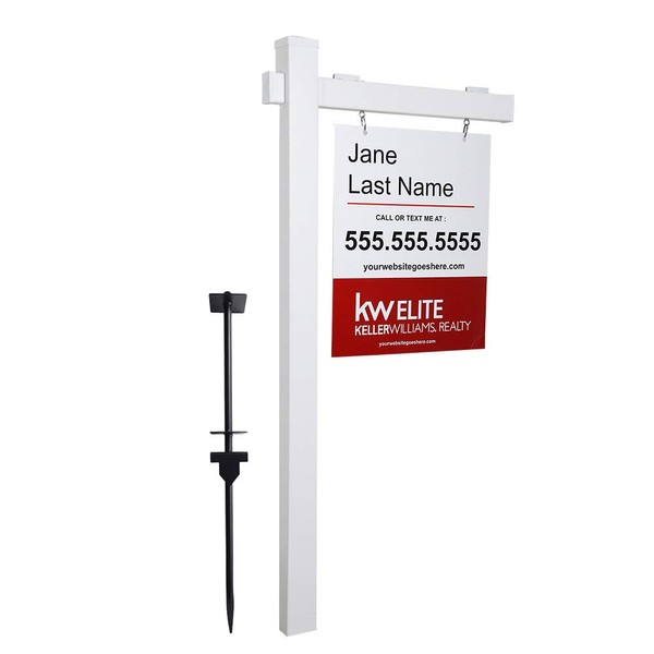 Kdgarden Kdgarden Vinyl PVC Real Estate Sign Post 6ft. Tall