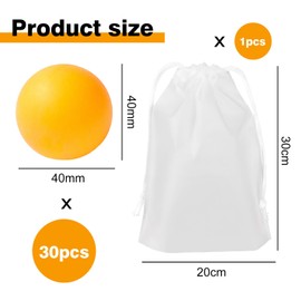 arrderly Pack of 30 Yellow Ping Pong Balls, Ping Pong Party Games, Toy Ball for Pets, Party Decorations, Suitable for Family Games, School Activities, Beginner Training (Yellow)