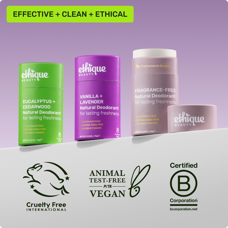 Ethique Beauty Vanilla & Lavender Deodorant Stick for Men &