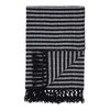 Catherine Lansfield Stripe Chenille 130x170cm Blanket Throw Black