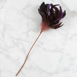 Factory Direct Craft Purple Plum Feather Spray - Stem for Wedding Centerpieces, Party Decorations, Costumes and Crafts (Size: 16")