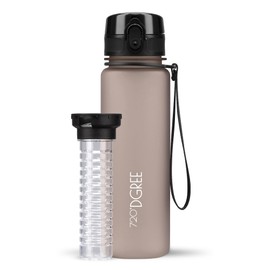 720°DGREE Kids, Sports Water Bottle “uberBottle“ - 500 ml softTouch +Fruit-Infuser - BPA-Free Tritan, Leakproof, Reusable Drinking Bottle - Waterbottle for Children, School, Gym, Fitness, Running