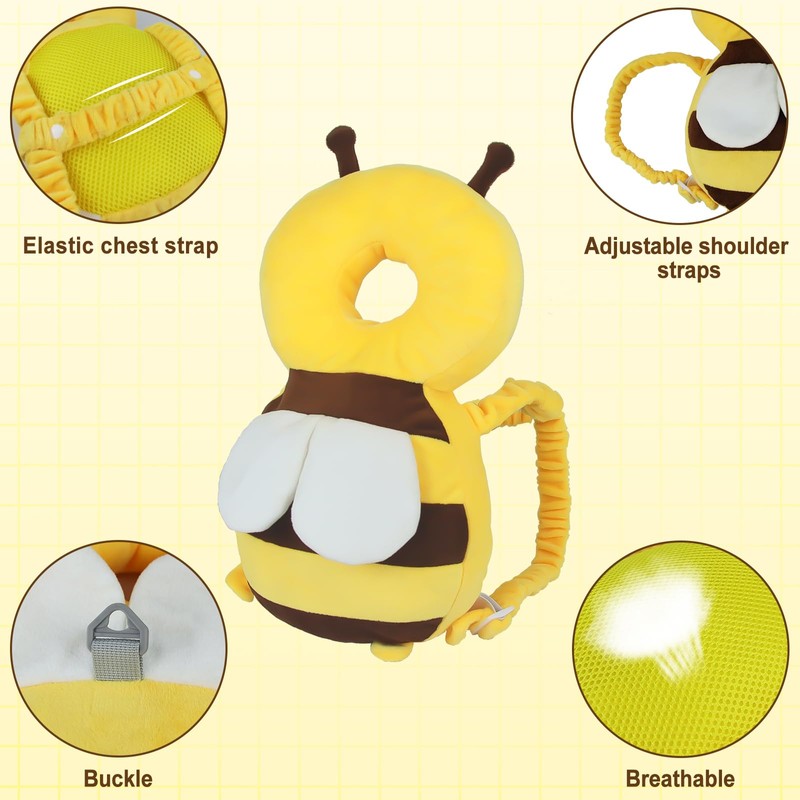 Baby Head Protector Backpack with Toddler Leash, Anti Lost Wrist