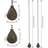 OMYZERO 2Pcs Ceiling Fan Pull Chain Set, 12Inches Decorative Fan