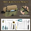 Trahzia Small Canvas Tool Pouch with Zipper, 12 Inch Tool