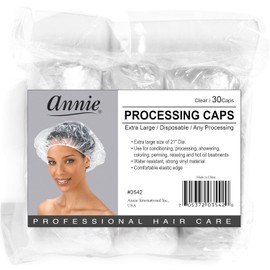 Annie - 100 tapas de procesamiento extra grandes transparentes, 1 paquete