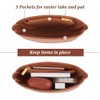 WADORN Small Purse Organizer Insert, 22x10cm Small Felt Shoulder Bags