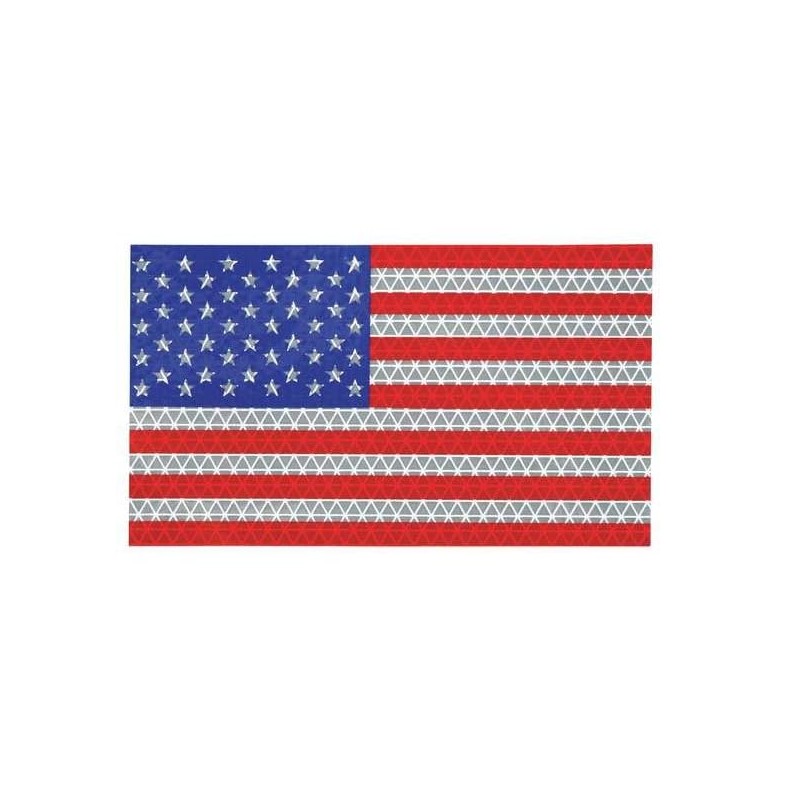 Oralite American Flag Decal, Reflect, 6.5x3.75 in, Red/White/Blue