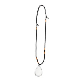 Outanaya White Teardrop Pendant Necklace Natural White Crystal Jewelry for Daily Wear for Home Decor Meditation and Mindfulness Practices for Crafting and Personal Style