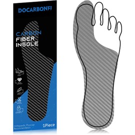 Morton´s Extension Orthotic,Recovery Carbon Fiber Insole,Very Rigid Foot Support Insert for Morton's Toe, Turf Toe, Arthritis, Hallux Rigidus, Broken Big Toe and Forefoot Pain,1Piece (225mm)