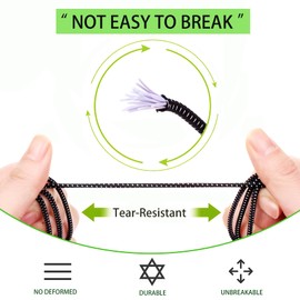 7STROBBS 2 PAIRS No Tie Elastic Trainer Laces, Easy Lock Shoelaces for Sport Running Walking Boots, String Shoe Lace for Adults Kids Women Mens Black