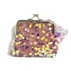 Unbranded Dusty Rose Ice Sequined Coin Purse Twist Snap Close