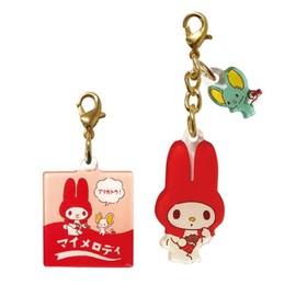 K Company Sanrio Fancy Retro Acrylic Charm Set, My Melody, Package Size: H4.1 x W3.1 inches (112 x 80 mm), SAR-AC-MM