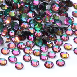 MEIBITE Meibite Green Volcano Flatback Rhinestones, Glass Rhinestones for Nail Art and Craft, Glue Fix, Loose Crystal Gemstones(Green Volcano, SS20, 1440pcs, 4.6-4.8mm)