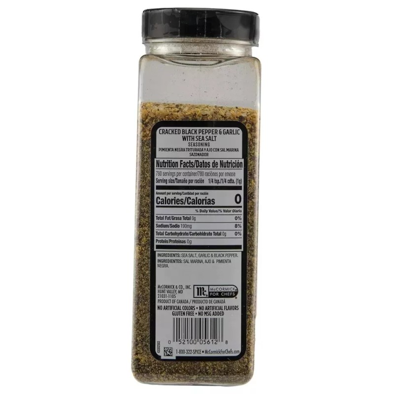 McCormick Grill Mates Cracked Black Pepper & Garlic with Sea