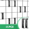 Tcevily 15 Pcs Gridwall Utility Notch Hook Gridwall Picture Hanger
