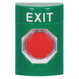 Safety Technology International Exit Push Button,Green,Polycarbonate