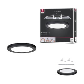 Paulmann Cover-it 93097 LED Panel 2-in-1 225 mm Round Including 1 x 16.5 W Daylight White Black Plastic Ceiling Light 4000 K
