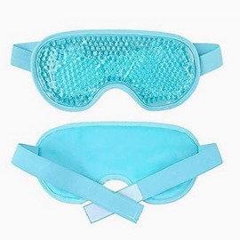 Antifaz de Gel para Ojos, Máscara CalienteHielo, Reutilizable para Dormir, Aliviar Tensión Ocular, Ojeras, Ojos Secos y Bolsas (Azul)                 
