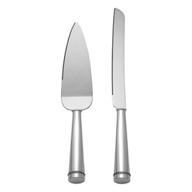 Reed & Barton Luxe Facets 2-Piece Dessert Set, 1.50 LB, Metallic